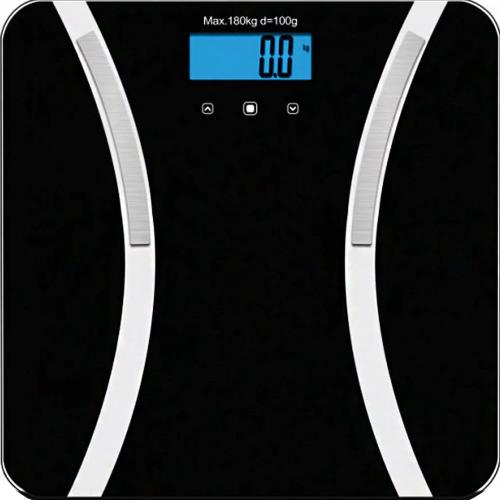 Alfacare Digital Body Scale with Body Fat Meter BF 164 Black Ψηφιακή Ζυγαριά Μπάνιου Ακριβείας με Λιπομετρητή σε Μαύρο Χρώμα 1 Τεμάχιο